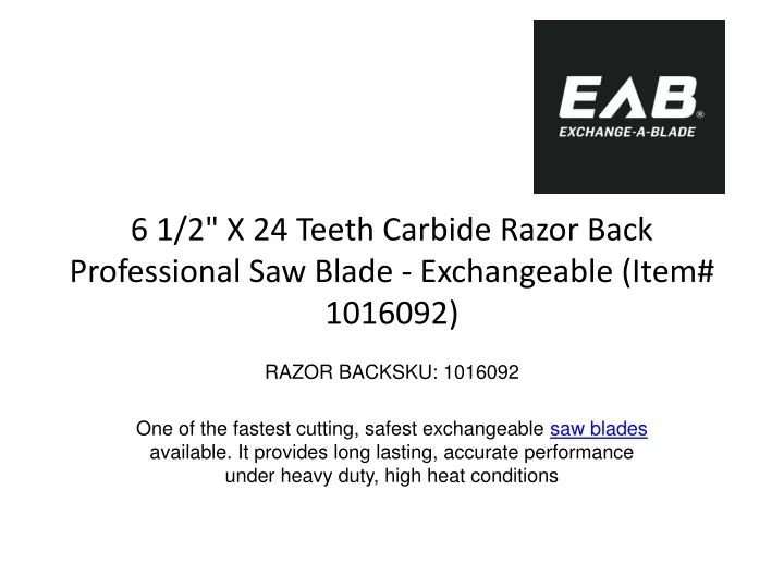 6 1 2 x 24 teeth carbide razor back professional saw blade exchangeable item 1016092