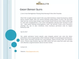 credit deposit slots