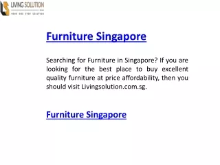 furniture singapore
