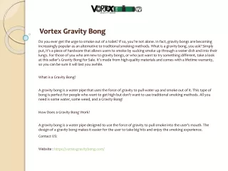 vortex gravity bong