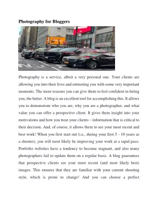 photography for bloggers