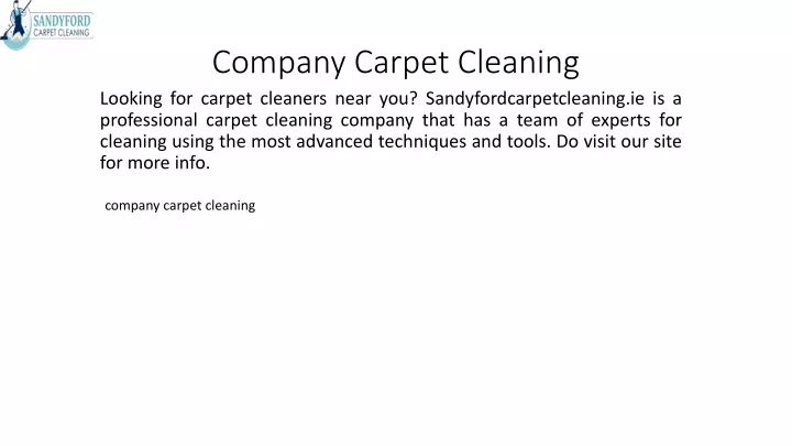 company carpet cleaning