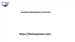 Facebook Marketplace Ad Poster Thelazyposter.com...