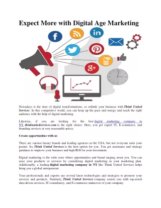expect more with digital age marketing