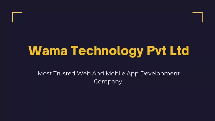 wama technology pvt ltd