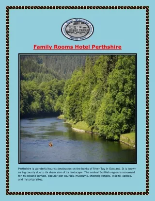Family Rooms Hotel Perthshire