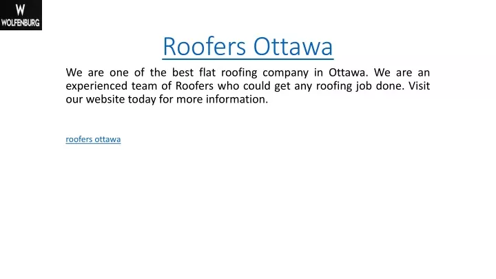 roofers ottawa