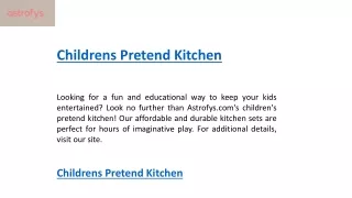 childrens pretend kitchen