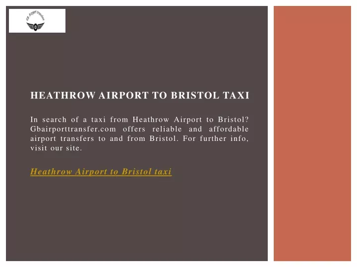 heathrow airport to bristol taxi