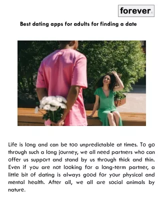 best dating apps for adults for finding a date