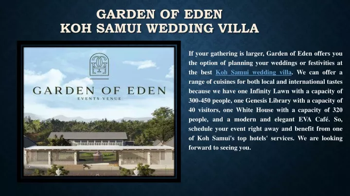 garden of eden koh samui wedding villa