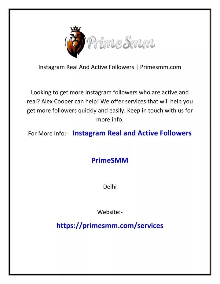 instagram real and active followers primesmm com