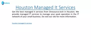 houston managed it services