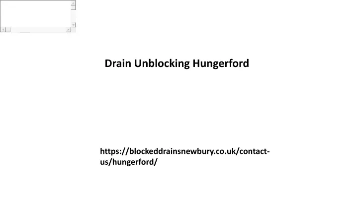 drain unblocking hungerford