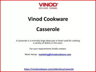 Casserole - Vinod Cookware