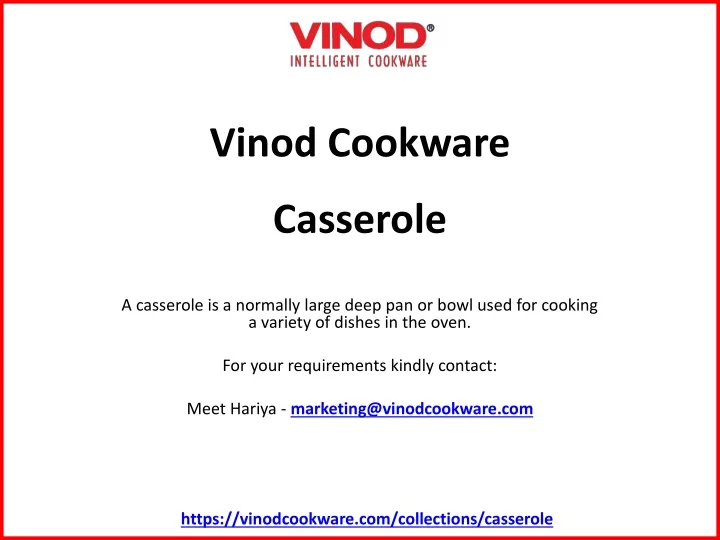 vinod cookware