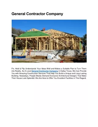 General Contractor Company