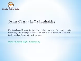 Online Charity Raffle Fundraising  Charityonlineraffle.com