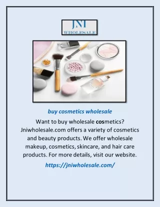 Buy Cosmetics Wholesale | Jniwholesale.com