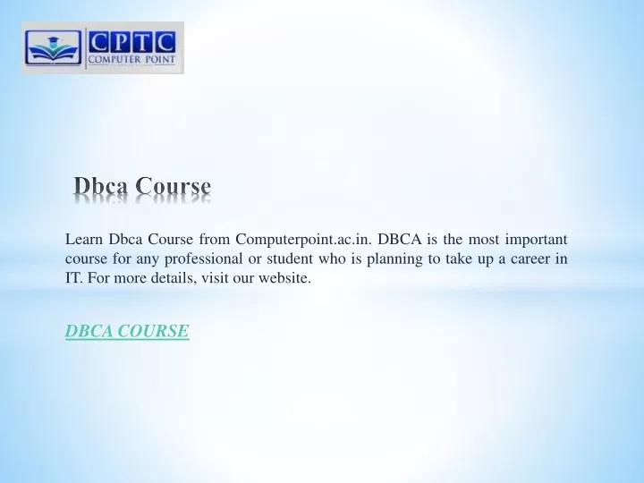 dbca course