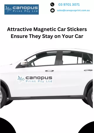 Attractive Magnetic Car Stickers Ensure They Stay on Your Car