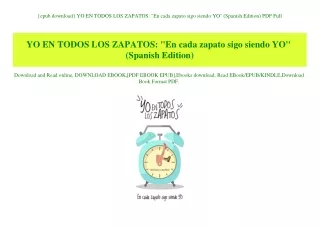{epub download} YO EN TODOS LOS ZAPATOS En cada zapato sigo siendo YO (Spanish Edition) PDF Full