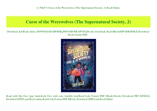 (P.D.F. FILE) Curse of the Werewolves (The Supernatural Society  2) Read Online