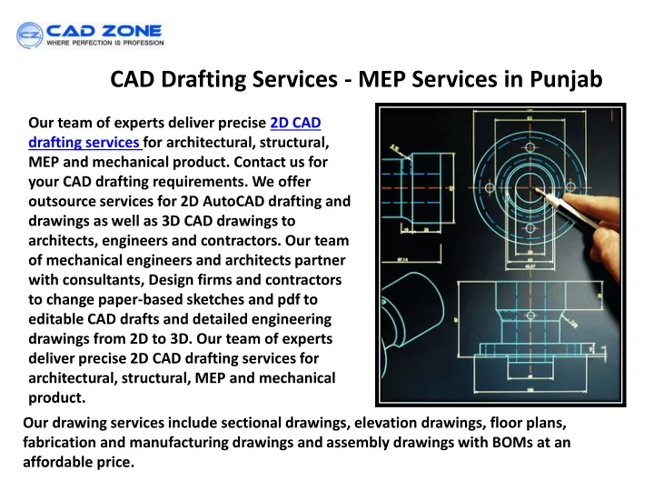 cad drafting services mep services in punjab