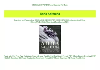 [DOWNLOAD^^][PDF] Anna Karenina Full Book