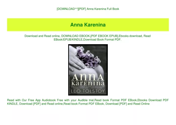 download pdf anna karenina full book