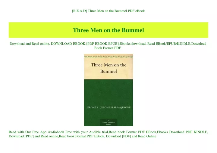 r e a d three men on the bummel pdf ebook