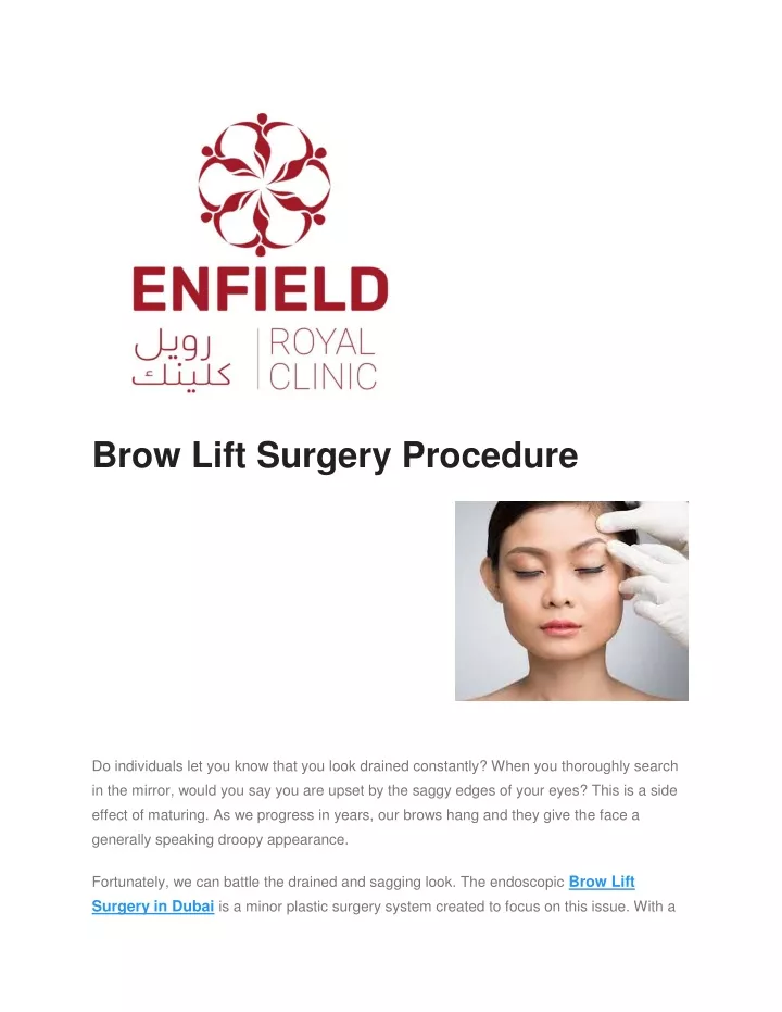 brow lift surgery procedure