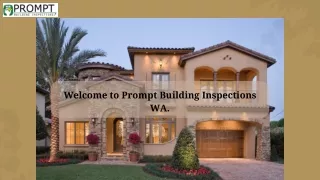 Building Inspection Service in Perth– Prompt Building Inspection