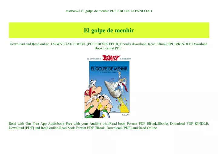 textbook el golpe de menhir pdf ebook download