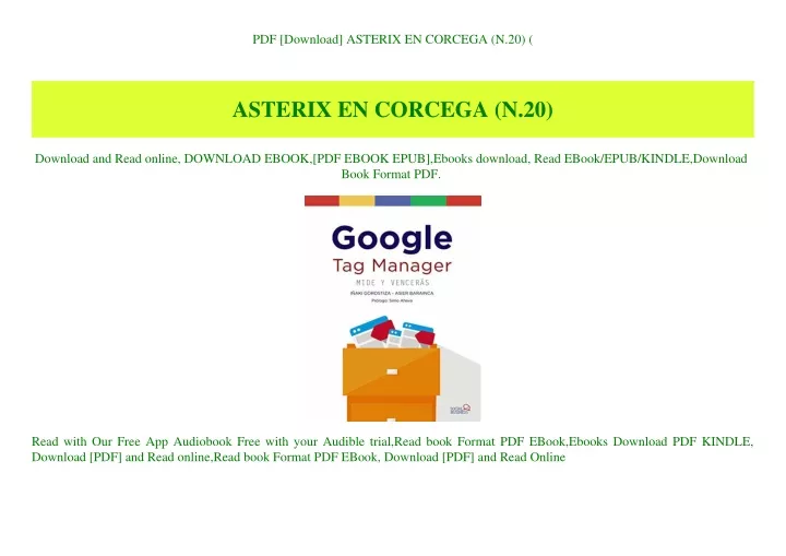 pdf download asterix en corcega n 20