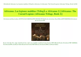 (Download) Africanus. Las legiones malditas (TrilogÃƒÂ­a Africanus 2) [Africanus The Cursed Legions (Africanus Trilogy