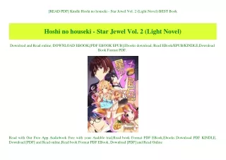 [READ PDF] Kindle Hoshi no houseki - Star Jewel Vol. 2 (Light Novel) BEST Book