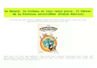 PDF) Le Renard  le Corbeau et tous leurs potos 15 fables de La Fontaine revisitÃƒÂ©es (French Edition) (E.B.O.O.K. DOWNL