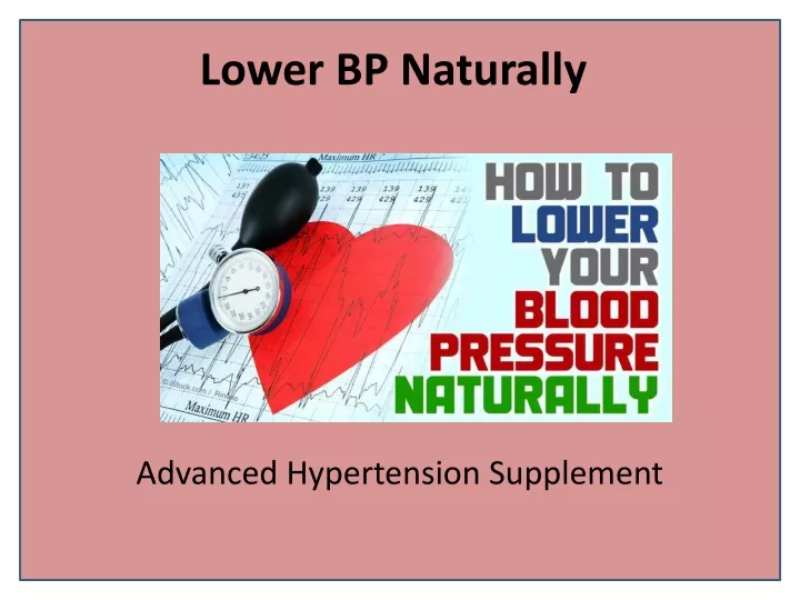 lower bp naturally