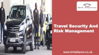 Travel Security And Risk Management