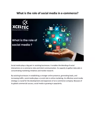 what is the role of social media in e commerce