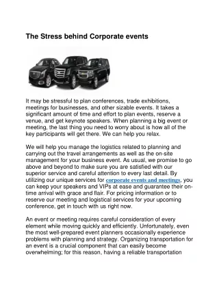 corporate events and meetings