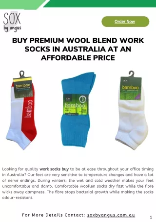 Buy Premium Wool Blend Work Socks in Australia at an Affordable Price