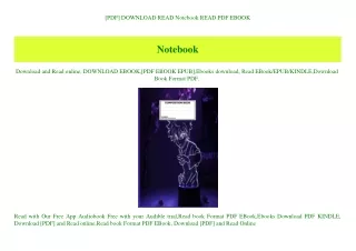 [PDF] DOWNLOAD READ Notebook READ PDF EBOOK