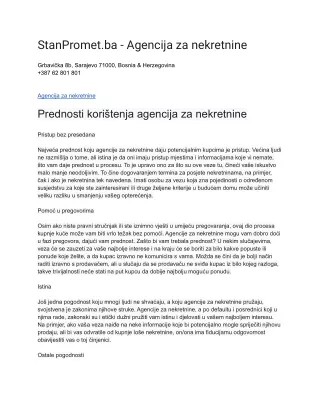 stanpromet ba agencija za nekretnine