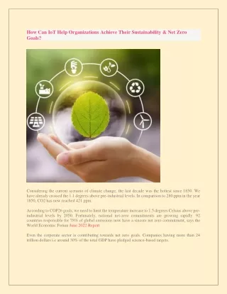 how can iot help organizations achieve their