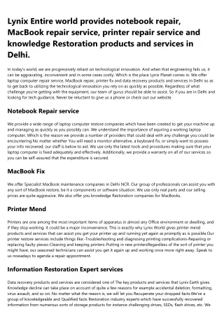laptop repair service in delhi