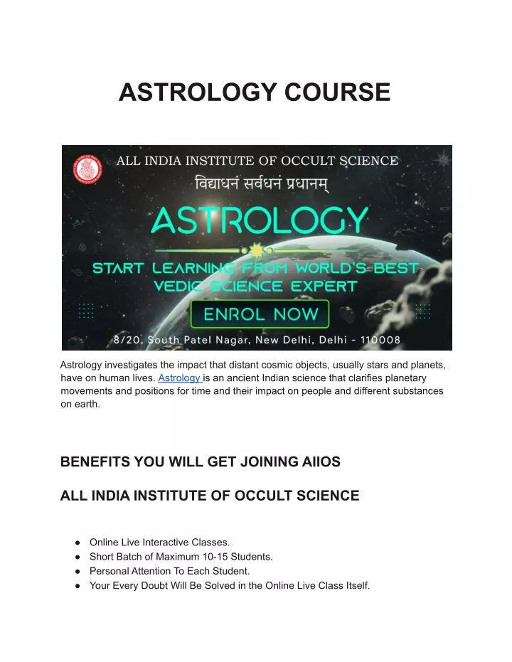 astrology course