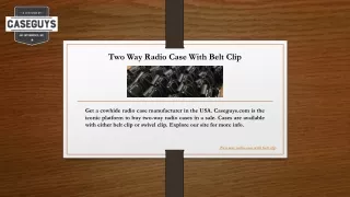 Two Way Radio Case With Belt Clip | Caseguys.com