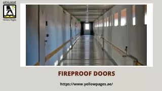 List of Fire rated doors suppliers in UAE